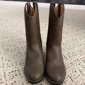 Brown cowboy boots
